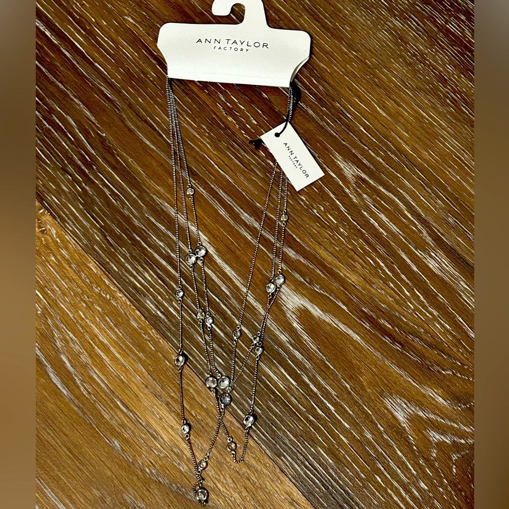 Ann Taylor Faux Diamond Necklace, never worn and NWT!!